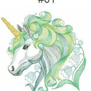 Embroidered Quilt Blocks - Unicorn Quilt Blocks - Choose your designs and sizes