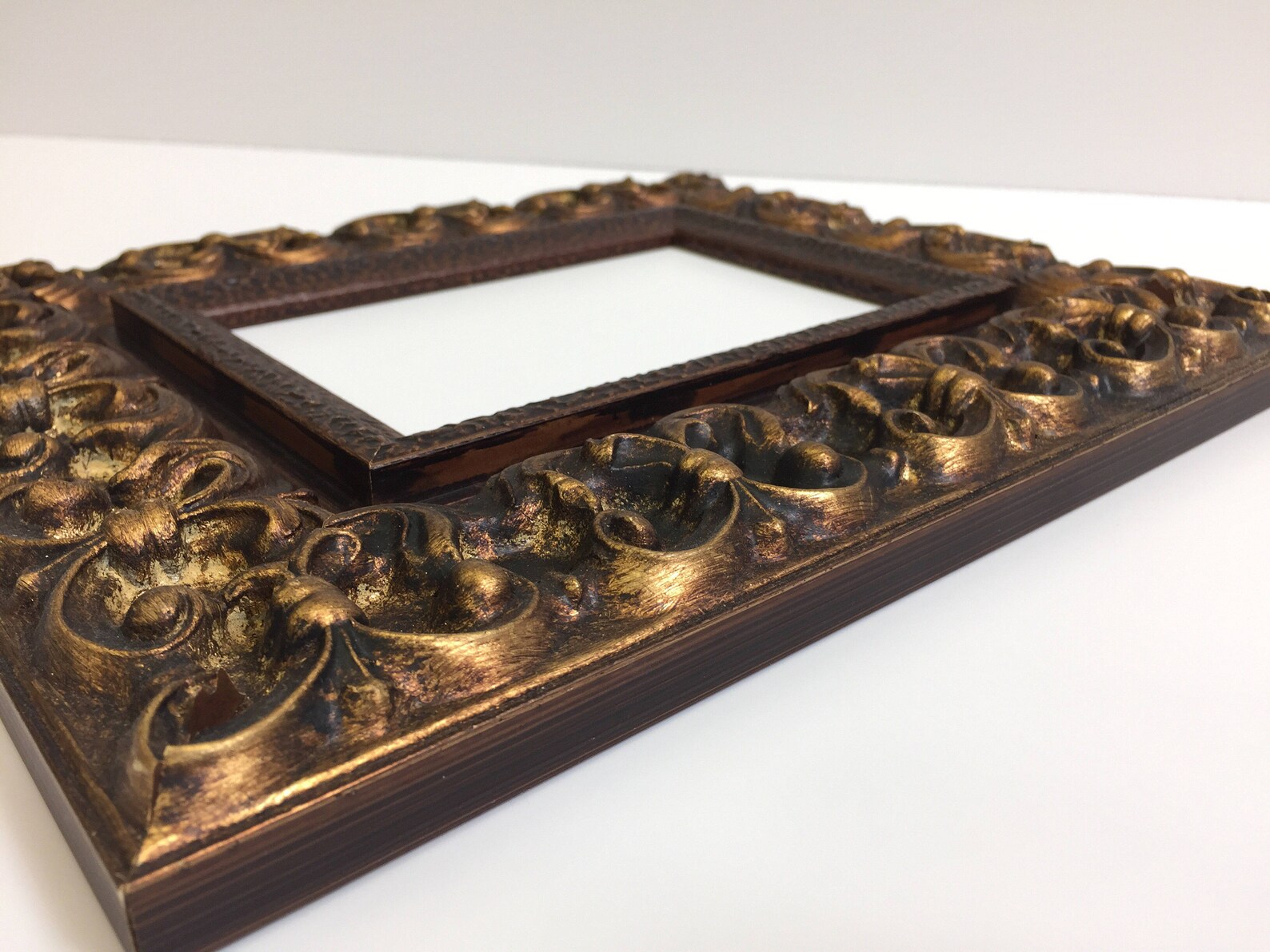 Dark Gold Ornate Picture Frame 3x5 4x6 5x7 8x10 11x14 Etsy