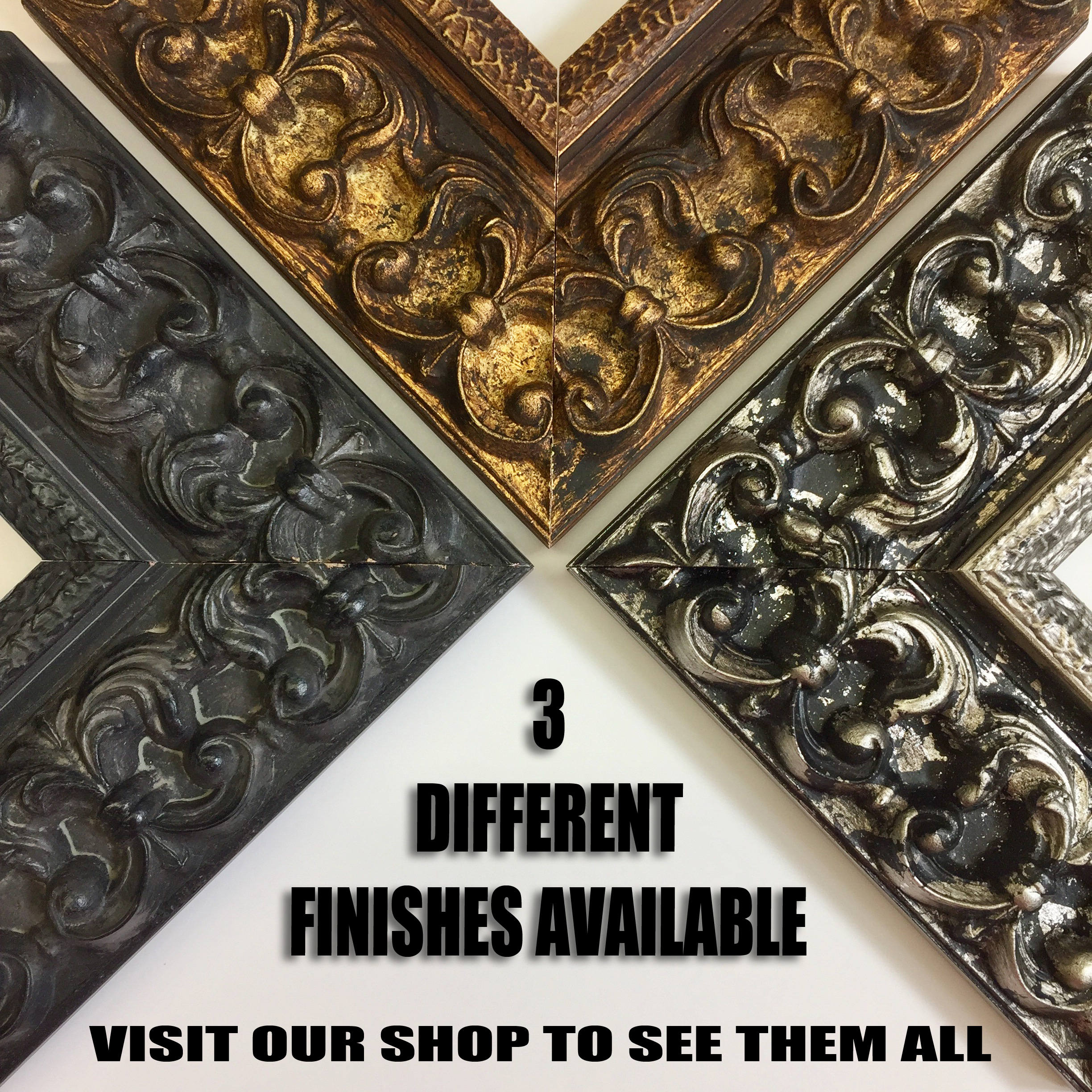 Dark Gold Ornate Picture Frame 3x5 4x6 5x7 8x10 11x14 Etsy