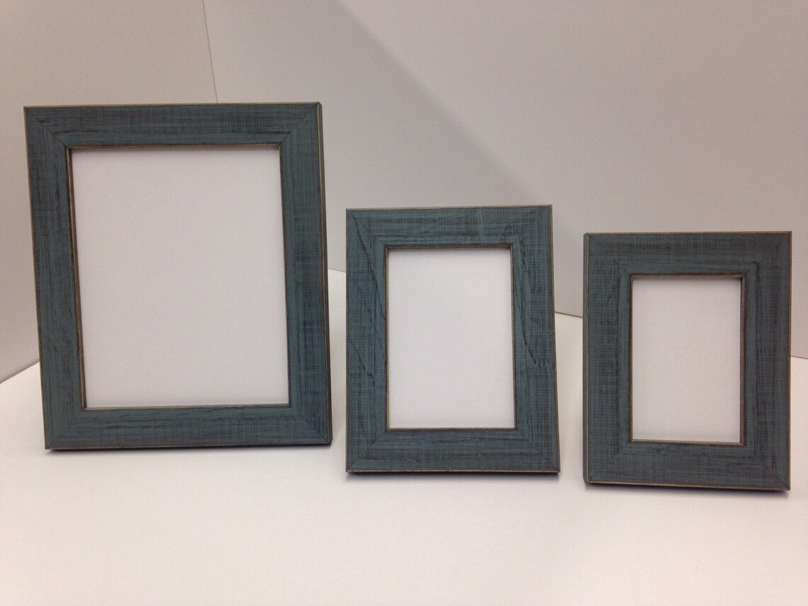 GRAY Rustic Wood Picture Frame Grey Reclaimed Distressed Etsy