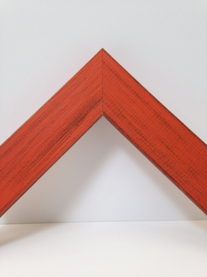 BURNT ORANGE Rustic Wood Picture Frame Reclaimed Distressed Etsy