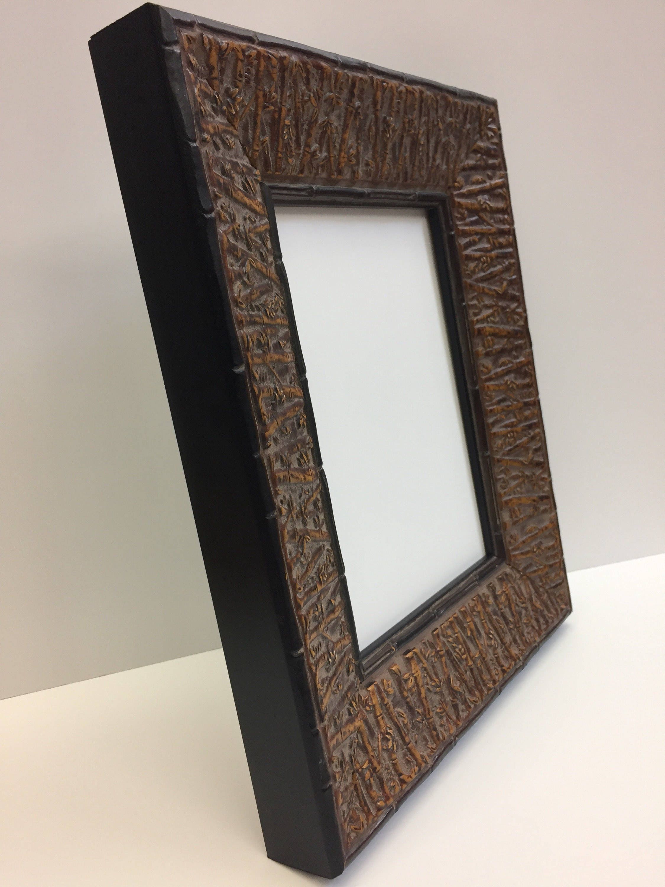 Bamboo Picture Frame Tiki Brown 4x6 5x7 8x10 11x14 Etsy