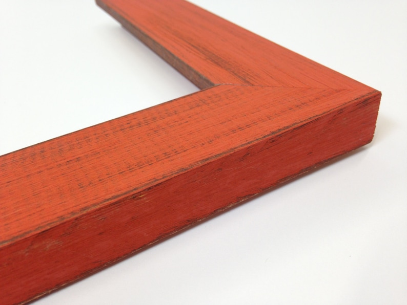 BURNT ORANGE Rustic Wood Picture Frame Reclaimed Distressed - Etsy