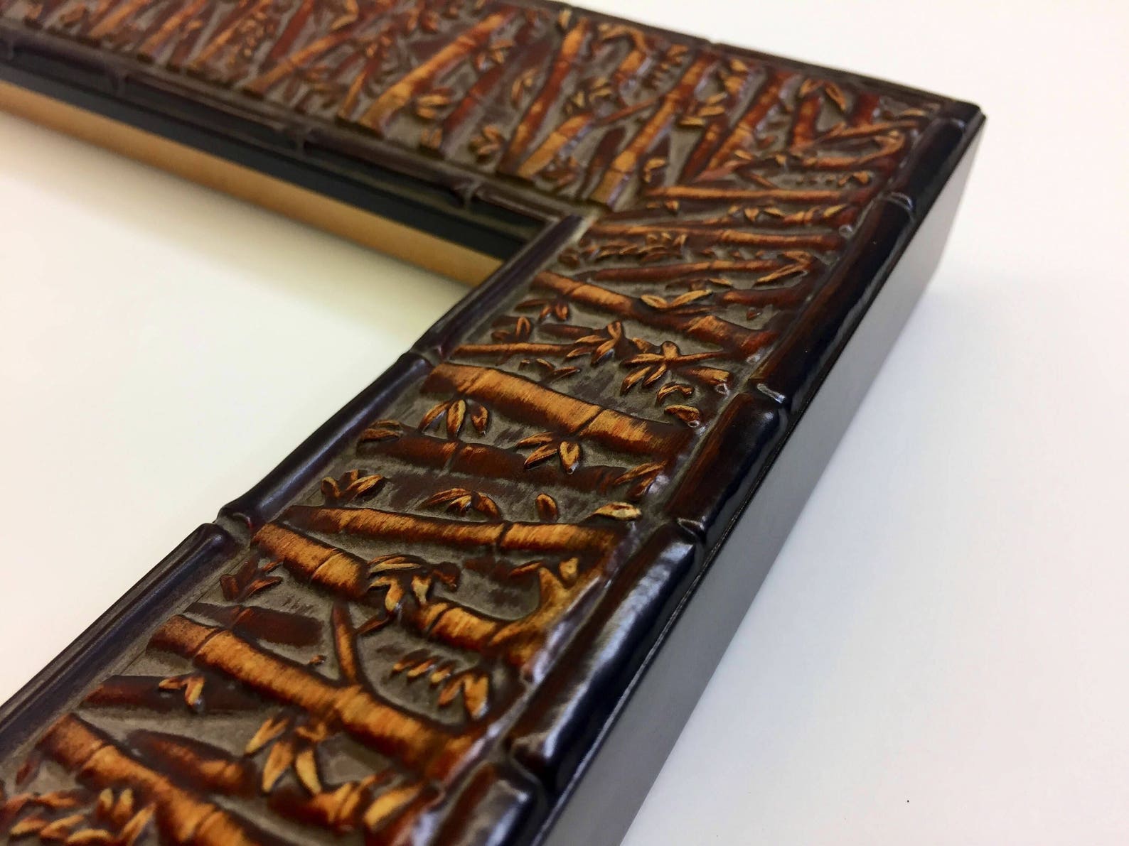 Bamboo Picture Frame Tiki Brown 4x6 5x7 8x10 11x14 Etsy