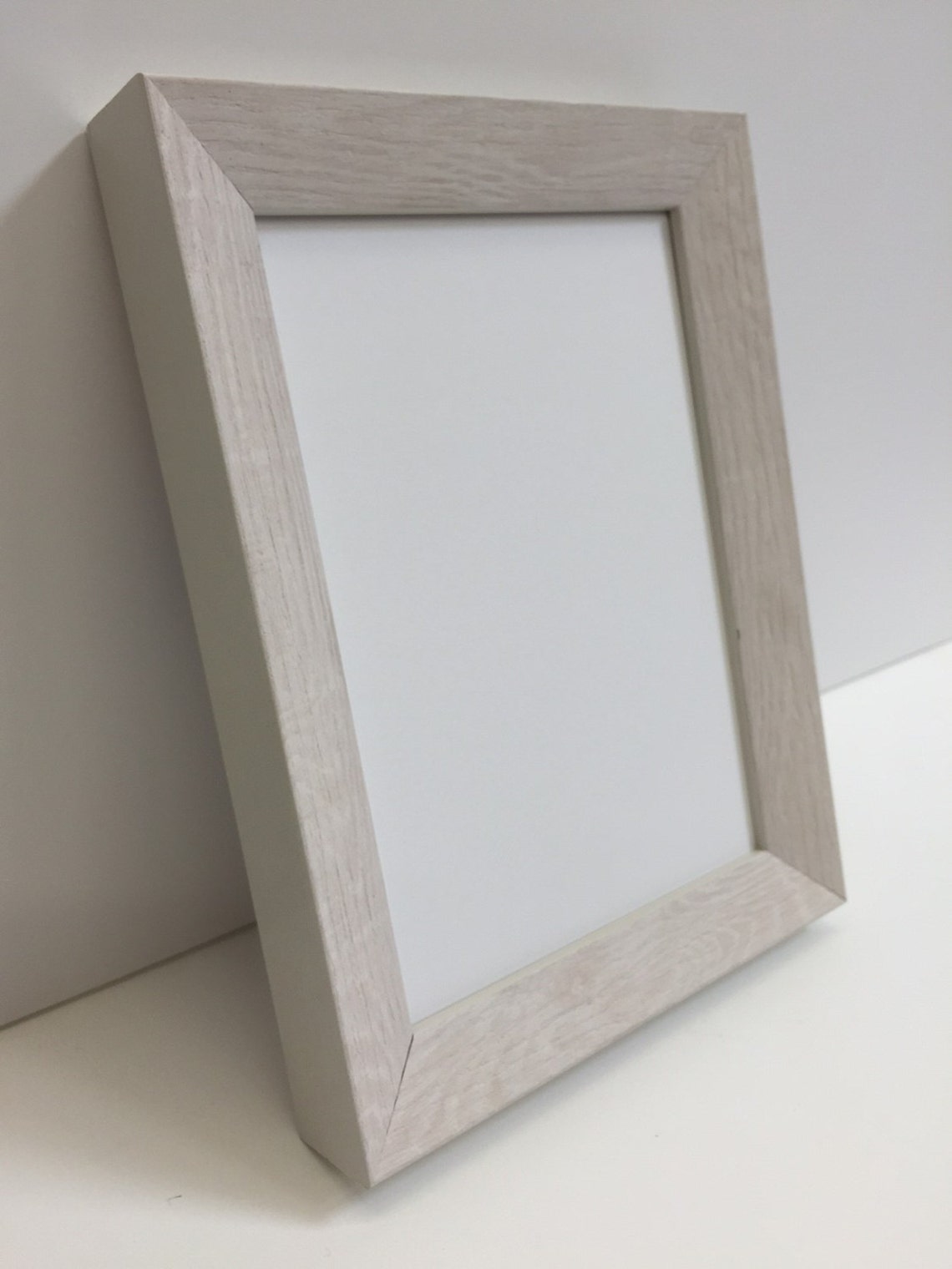 White Contemporary Picture Frame 5x7 Wood Grain Picture Etsy