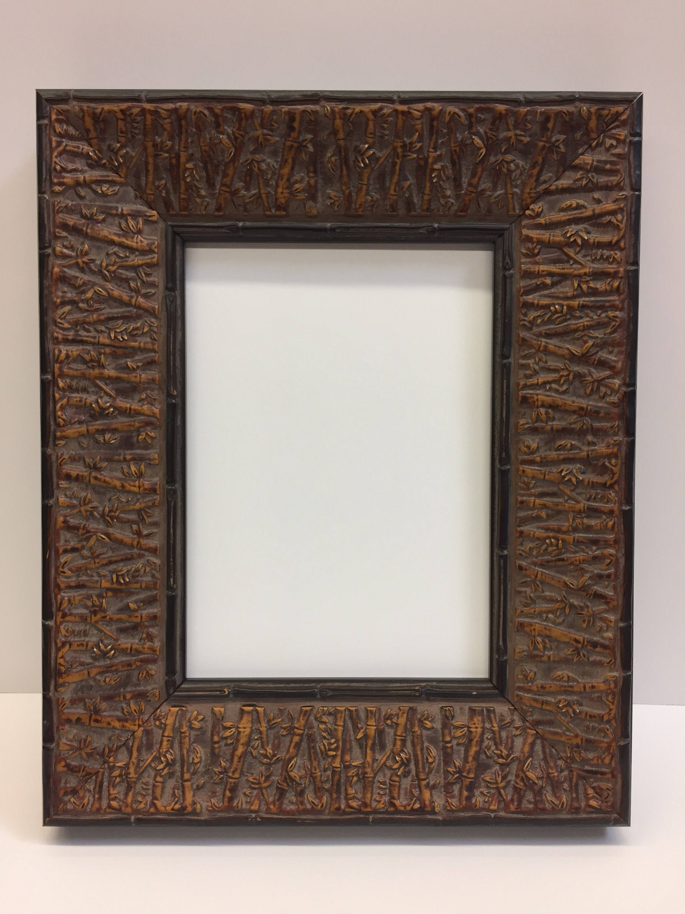 Bamboo Picture Frame Tiki Brown 4x6 5x7 8x10 11x14 Etsy