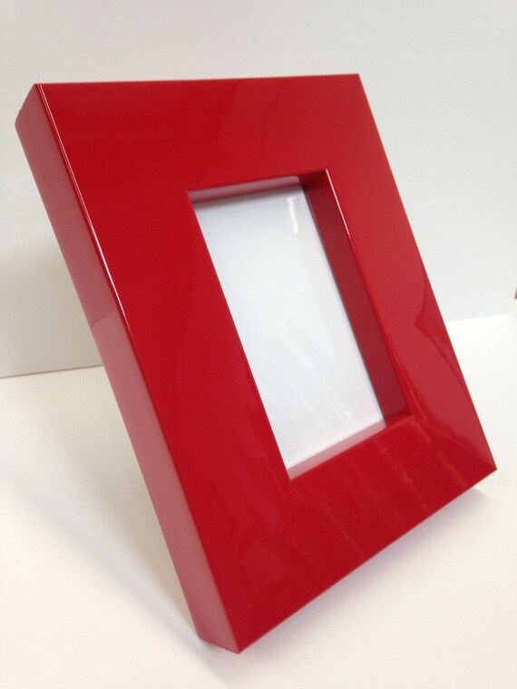 Contemporary Red Lacquer Picture Frame Red Lacquer Picture Frame With