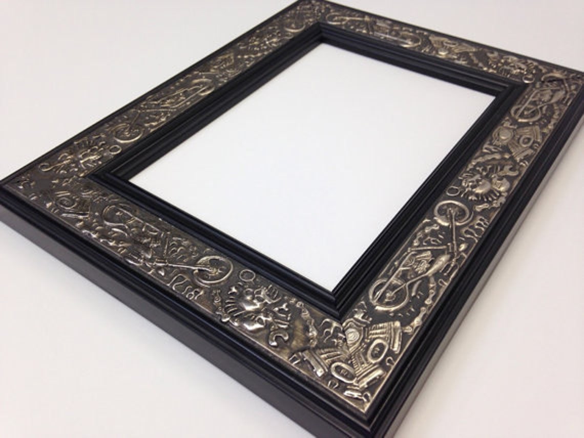 Harley Davidson Motorcycle Picture Frame Silver and Black Etsy