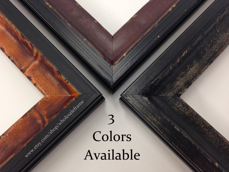 Distressed Wood Picture Frame Mahogany Color 3x5 4x6 5x7 Etsy