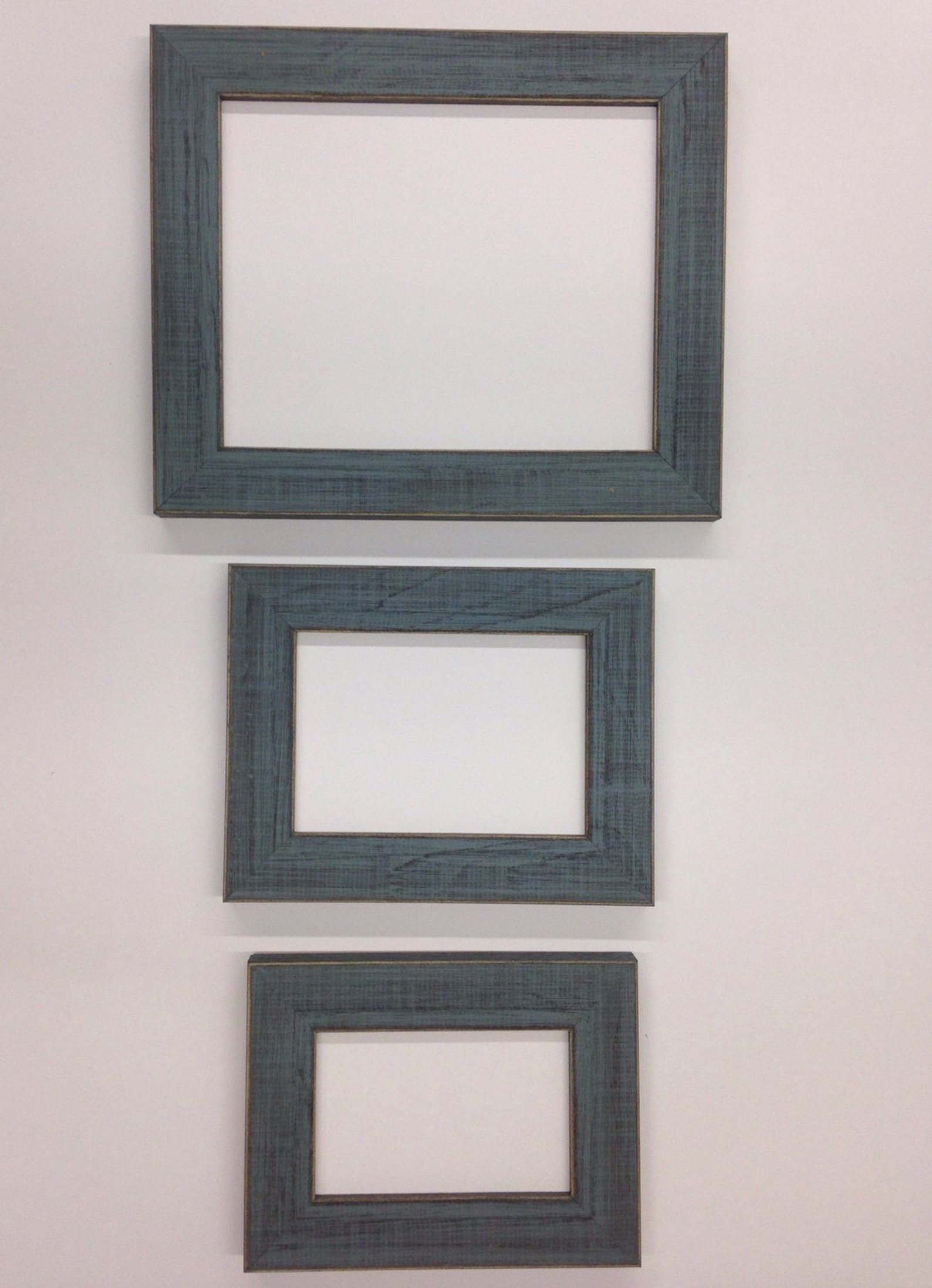 GRAY Rustic Wood Picture Frame Grey Reclaimed Distressed Etsy