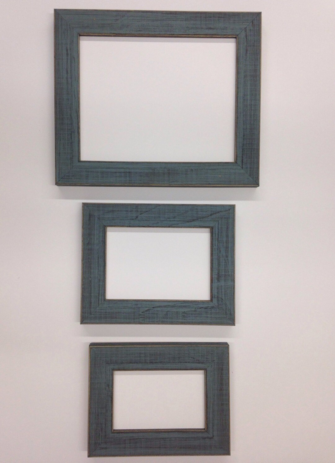 GRAY Rustic Wood Picture Frame Grey Reclaimed Distressed Etsy