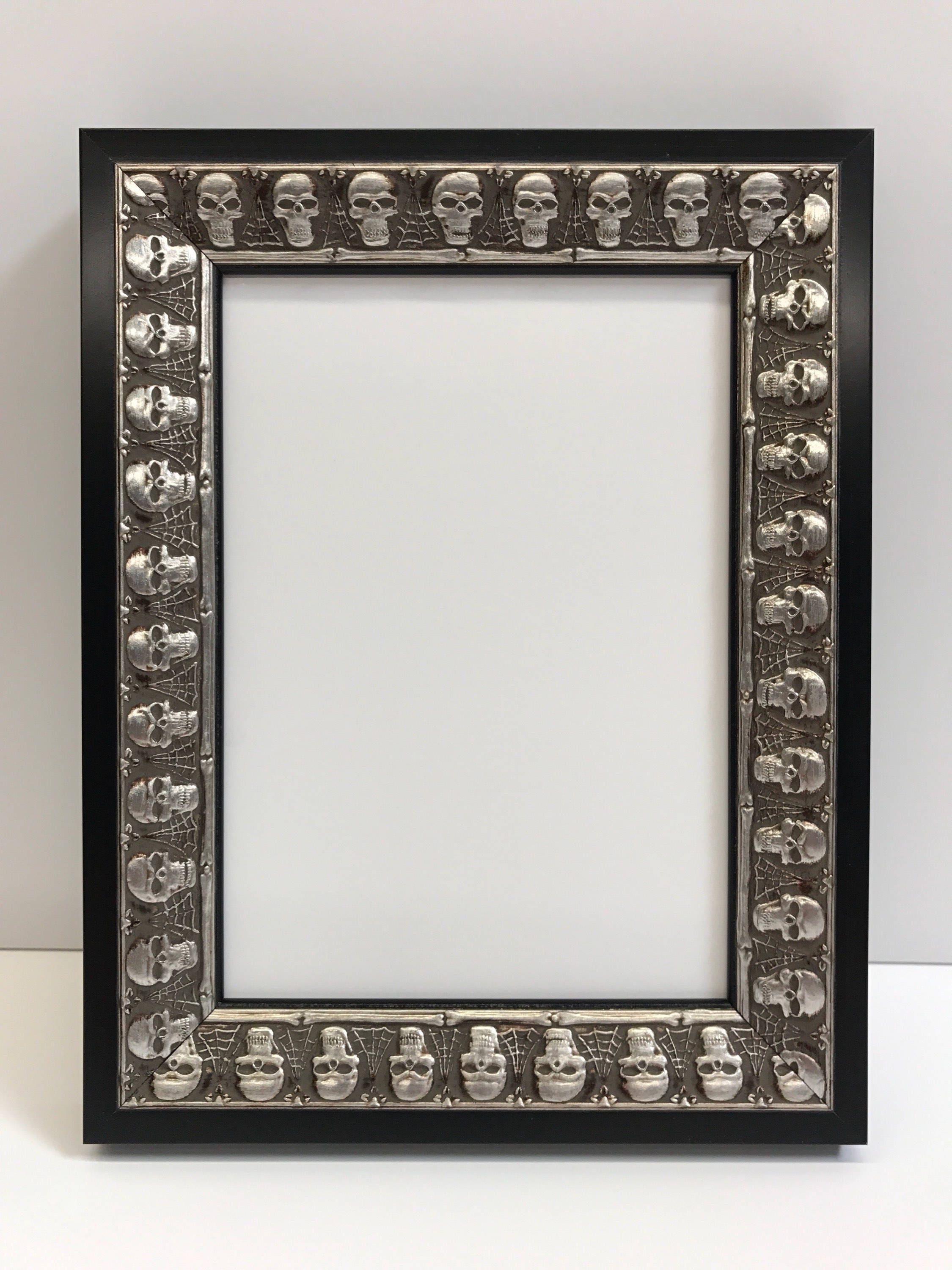 Skull & s Picture Frame Silver Picture Frame 3x5 4x6 Etsy