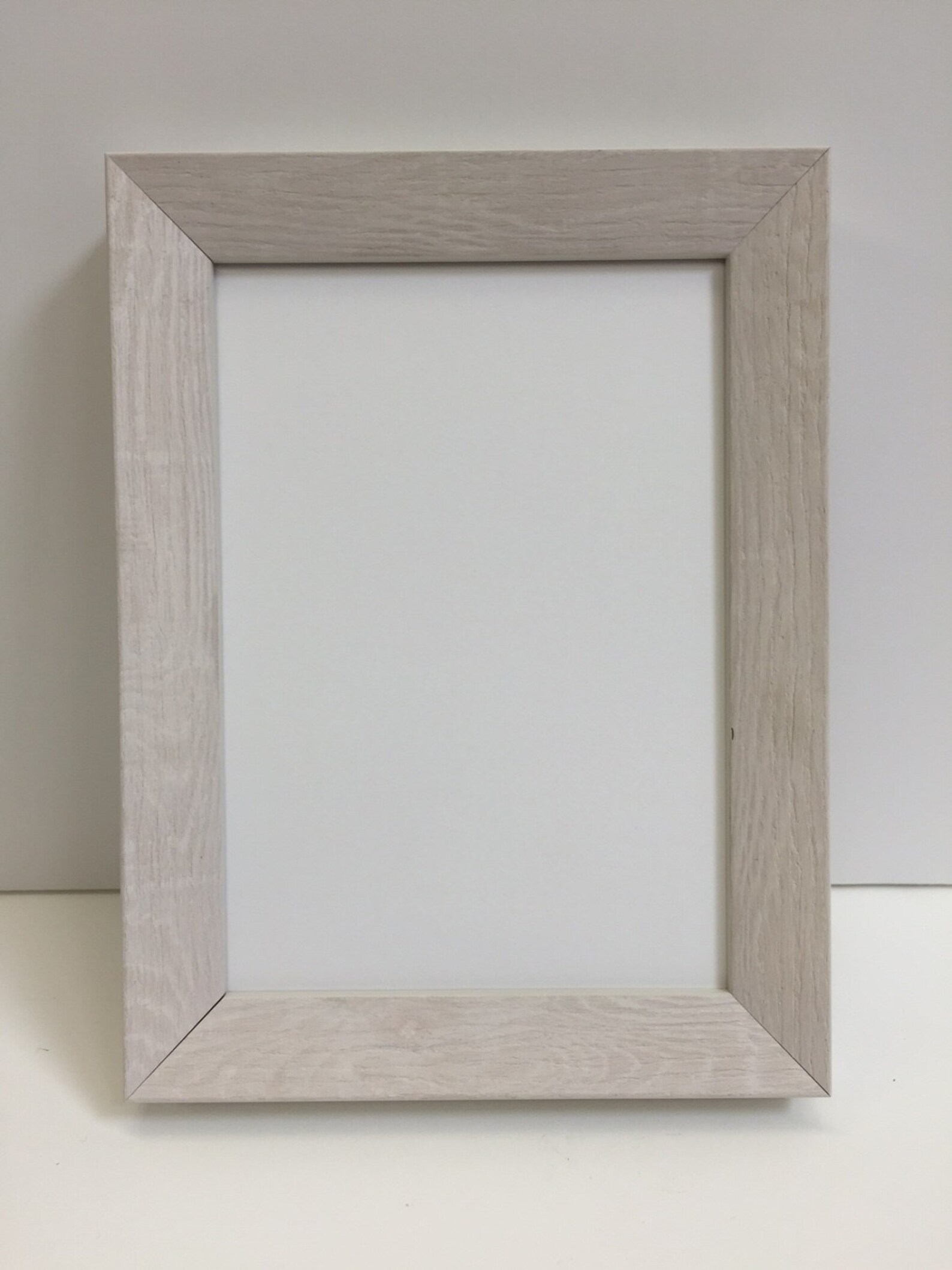 White Contemporary Picture Frame 5x7 Wood Grain Picture Etsy