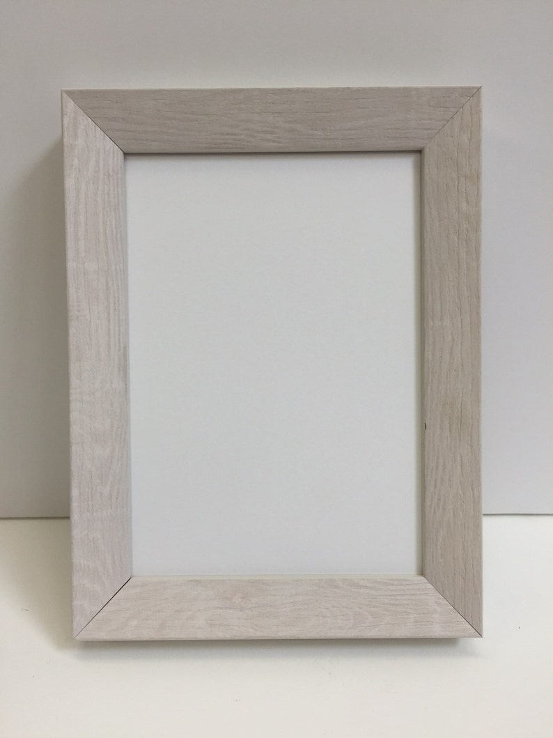 White Contemporary Picture Frame 5x7 Wood Grain Picture Etsy