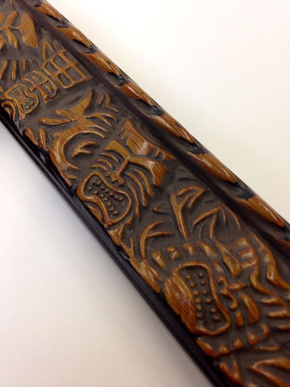 Hawaii Tiki Picture Frame Brown 4x6 5x7 8x10 11x14 Image 0