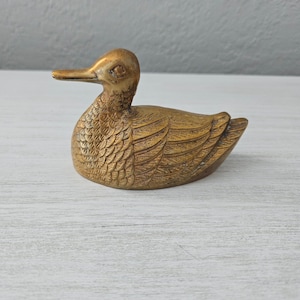 Vintage brass duck