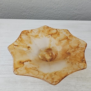 Rare Lavorazione Arte Murano Faux Wood Pattern Art Glass Bowl - Italian Art Glass - Murano Glass - Made in Italy