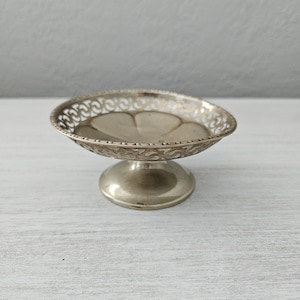 Vintage Silver Plate Vented Bonbon Dish