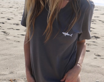 Shark Shirt - No Fins No Future  Save Sharks Unisex Vneck Tshirt