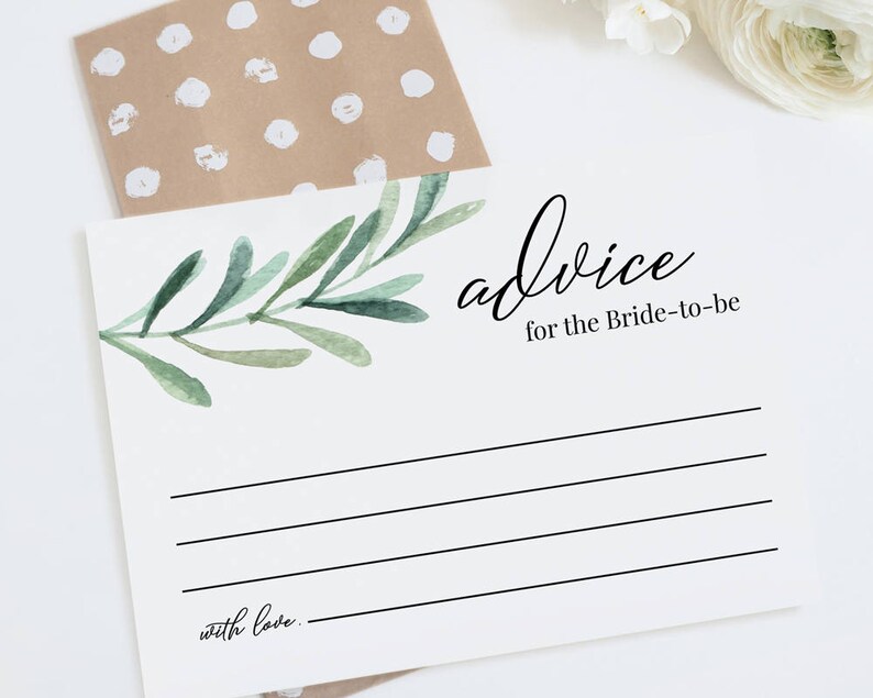 Advice Card for Bride to Be Bridal Shower Advice Cards Etsy