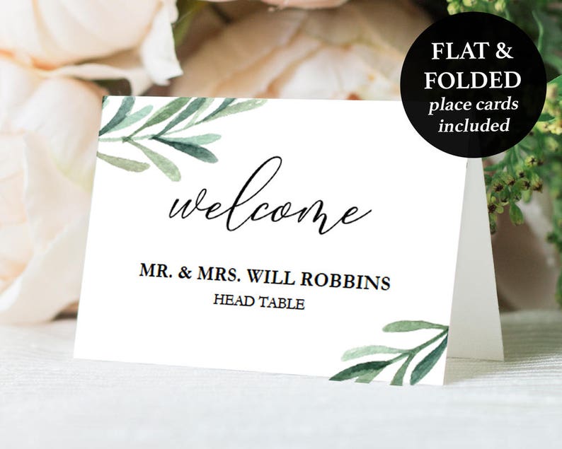Invitations & Announcements Paper Printable Place Card Template