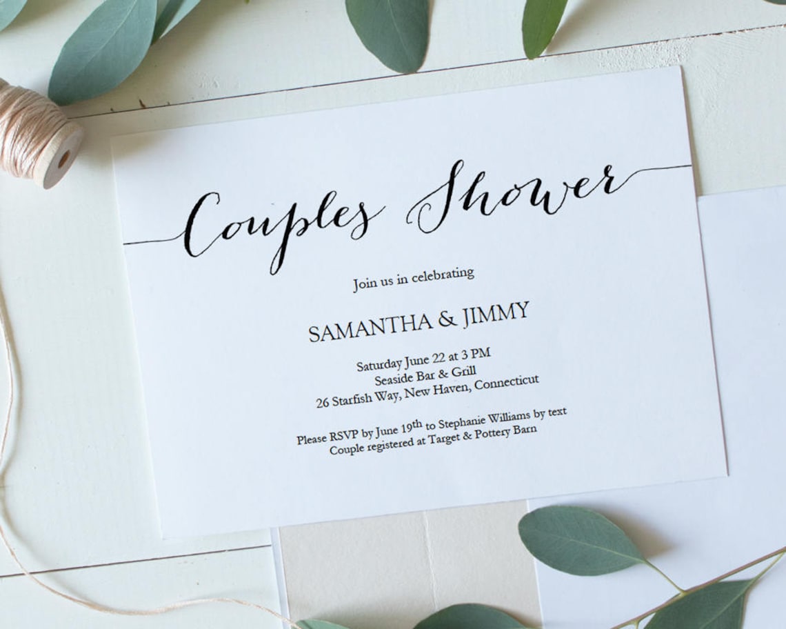 Couples Shower Invite DIY Printable Invitation template | Etsy