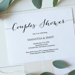 Couples Shower Invite DIY Printable Invitation Template - Etsy