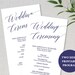 Printable Navy Wedding Program Wedding Ceremony Program - Etsy