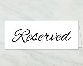 Printable Reserved Sign Etsy Printable Reserved Sign Etsy