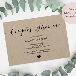 Couples Shower Invite DIY Printable Invitation Template - Etsy