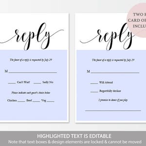 Wedding Invitation Set Printable Invitation Suite Set of 4 pieces Included Instant Download Editable PDF Modern Script GD0115 image 4