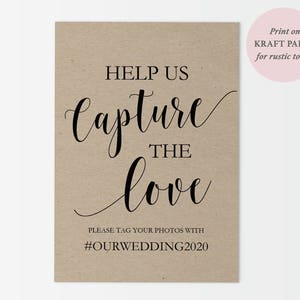 Printable Hashtag Sign Wedding Social Media Sign Instagram - Etsy