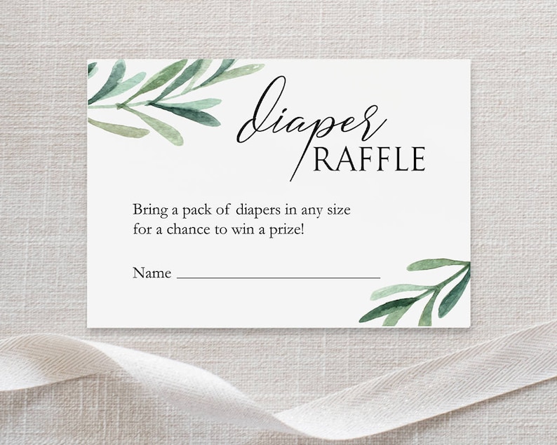 Diaper Raffle Card Free Printable