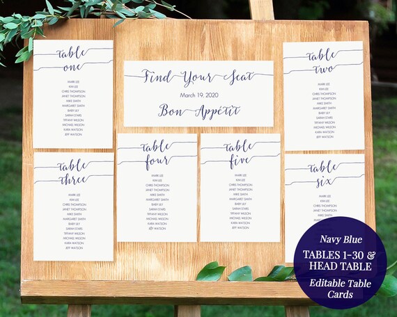 Wedding Seating Chart Kit