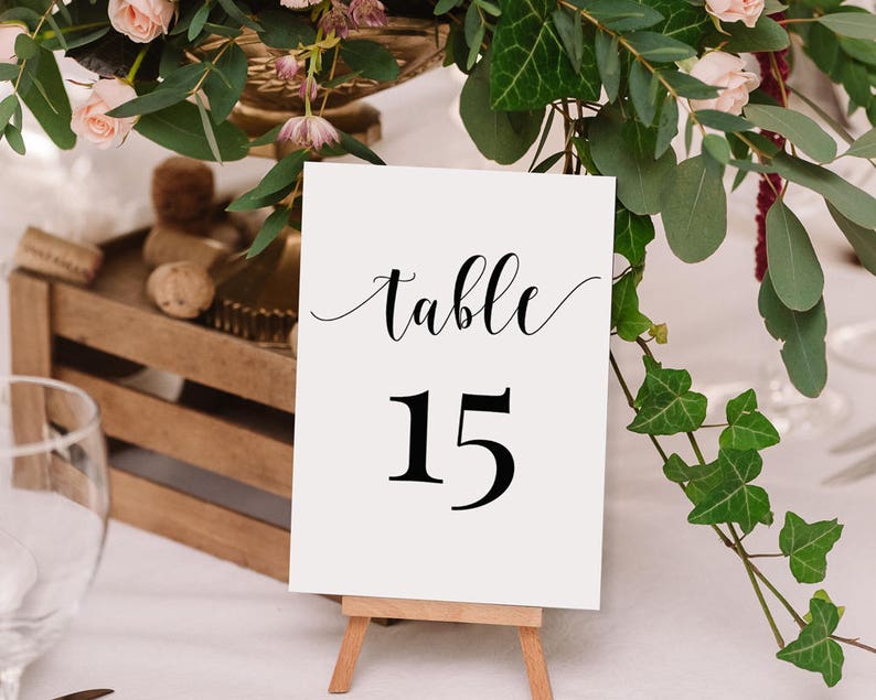 printable table numbers 1 60 4x6 inches double and single etsy