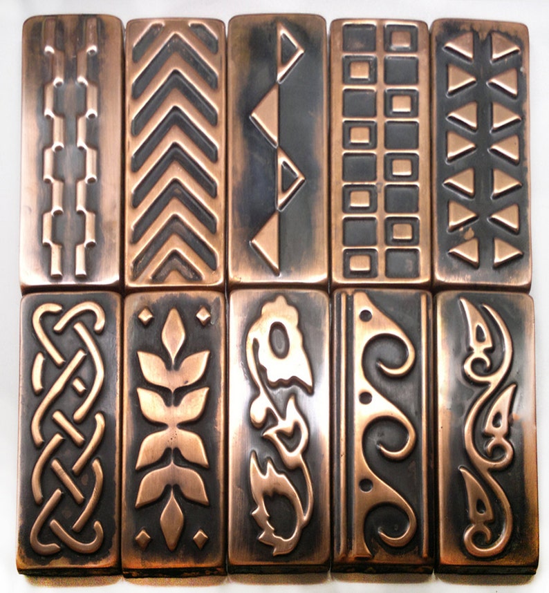 Copper Tiles SET OF 10 TILES Unique Copper Decors for Your - Etsy