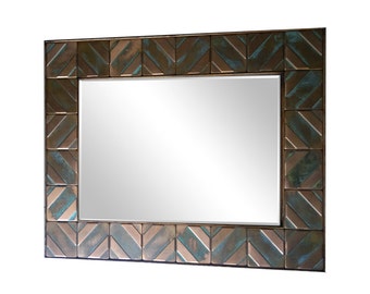 Office mirros, Mirror for office, Copper mirror frame. Metal mirror frame, Metal accent frame. LIZARDS.