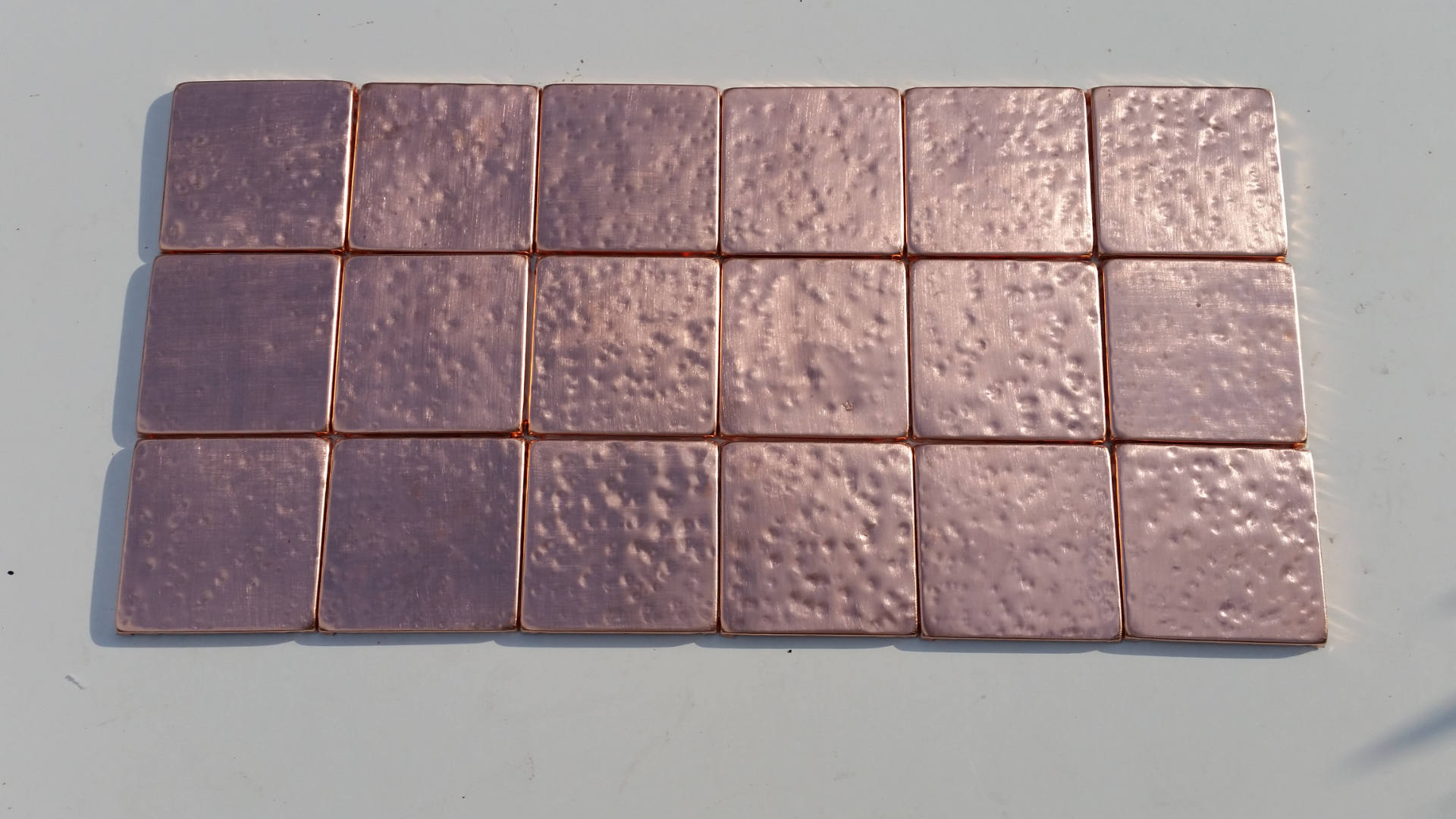 Hammered copper hand hammered metal tiles SET OF 20 Copper Etsy