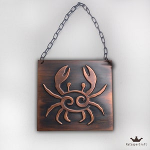 Metal wall art, copper art,  Copper relief ,  copper decor, metal plaque, zodiac sign