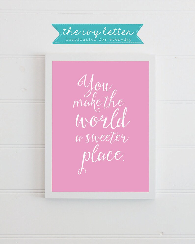Inspirational Quote for Girls Room Wall Art You Make the | Etsy