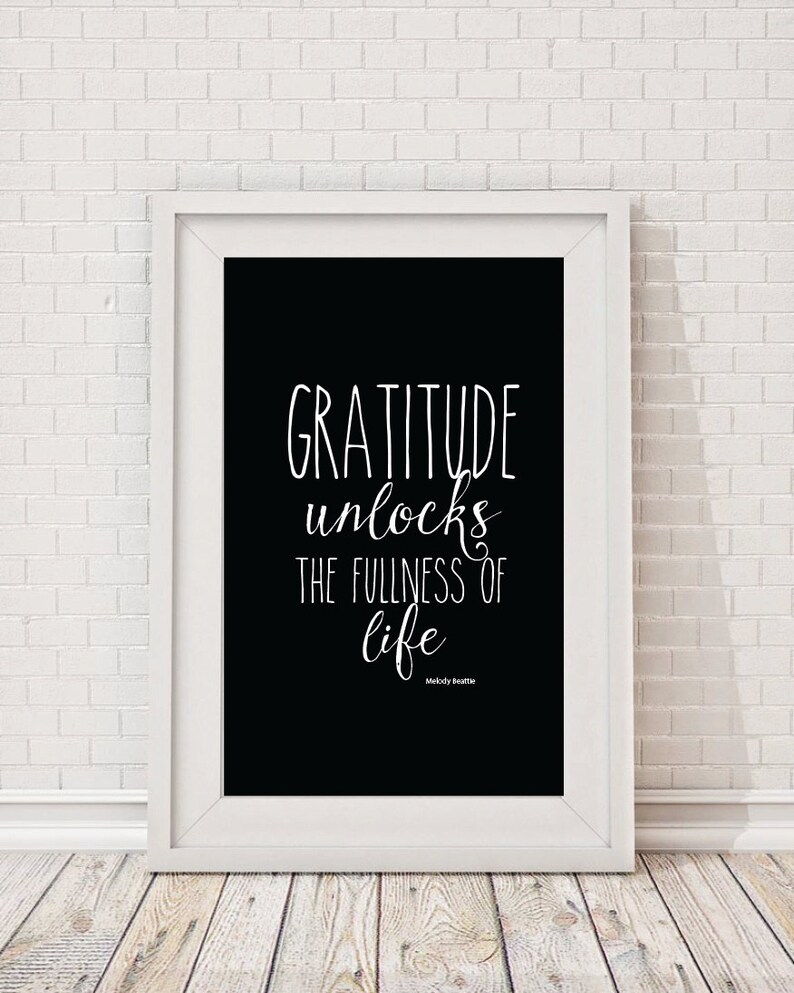 Printable Quote Gratitude Beautiful Home Decor Wall Art Etsy