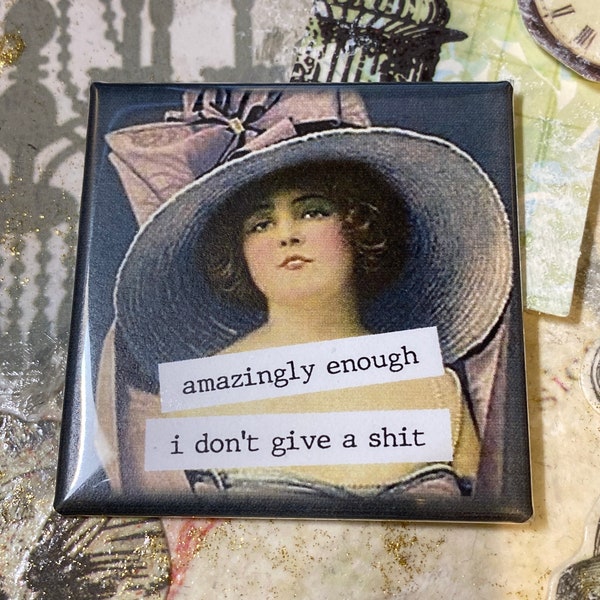 Funny Magnet - Fridge Magnet #012 - Amazing don't give a shit