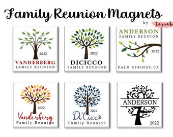 2026 Personalized Family Reunion Fridge Magnet 2”x2” - Family Gifts - Memorabilia