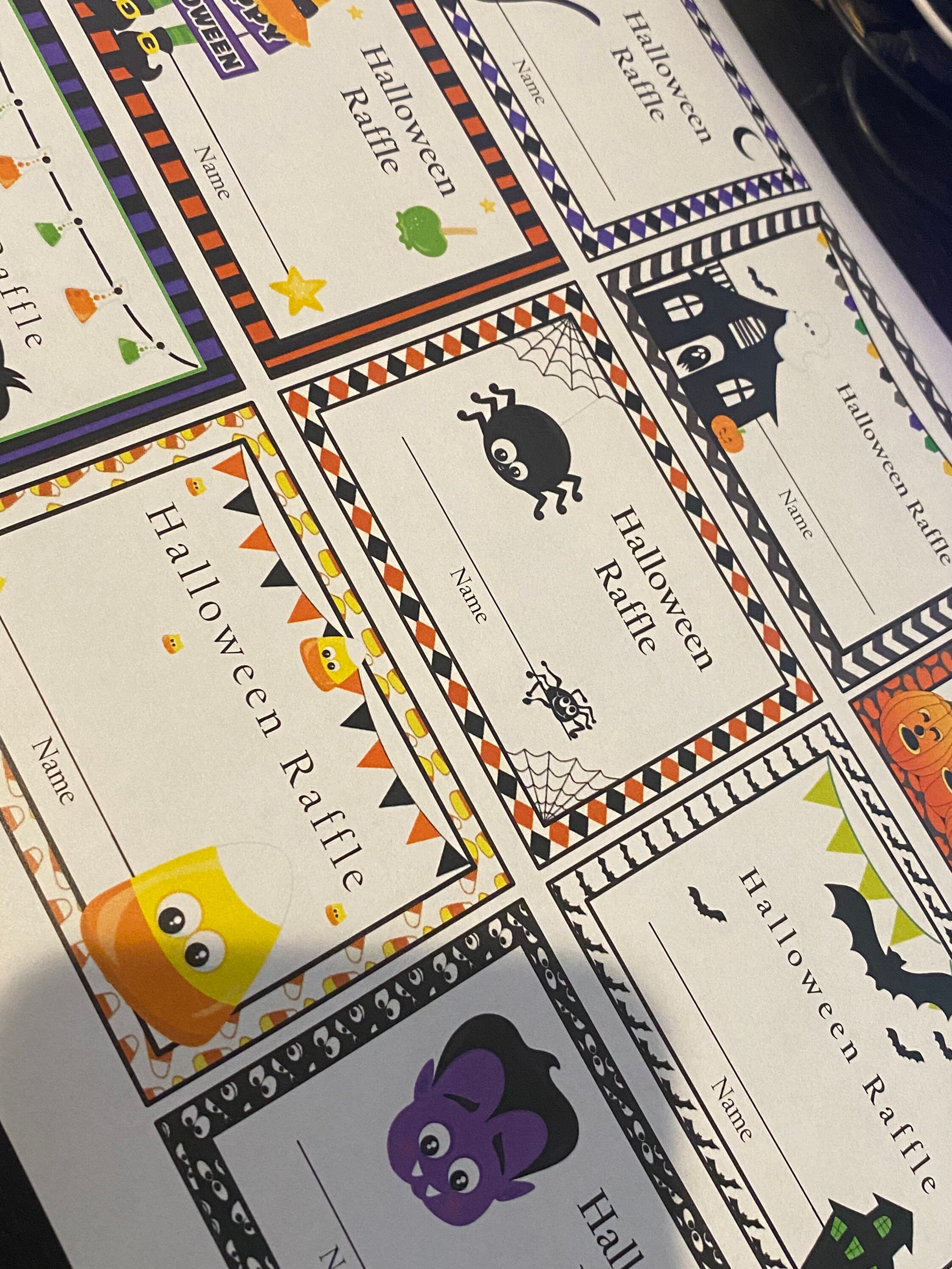Hallows Week Raffle Tickets Halloween Theme Raffle Tickets V2 Printable - Instant Download - Etsy