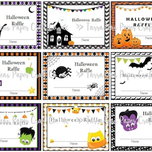 Halloween Theme Raffle Tickets V2 Printable Instant Download - Etsy