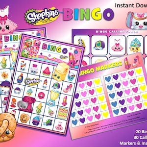 Shopkins Bingo Game Printable Party Game | Etsy