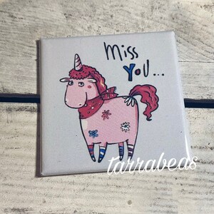 Miss you- Unicorn Decorative Fridge Magnet