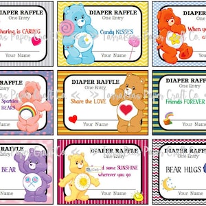 106Pcs Care Bear Birthday Party Supplies?Care Bears Party Decorations  Includes Happy Birthday Banner, Hanging Swirl,Cake Topper, Cupcake Toppers