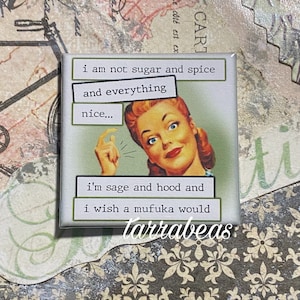 Funny Magnet #077  - Fridge Magnet - I’m not sugar and spice…