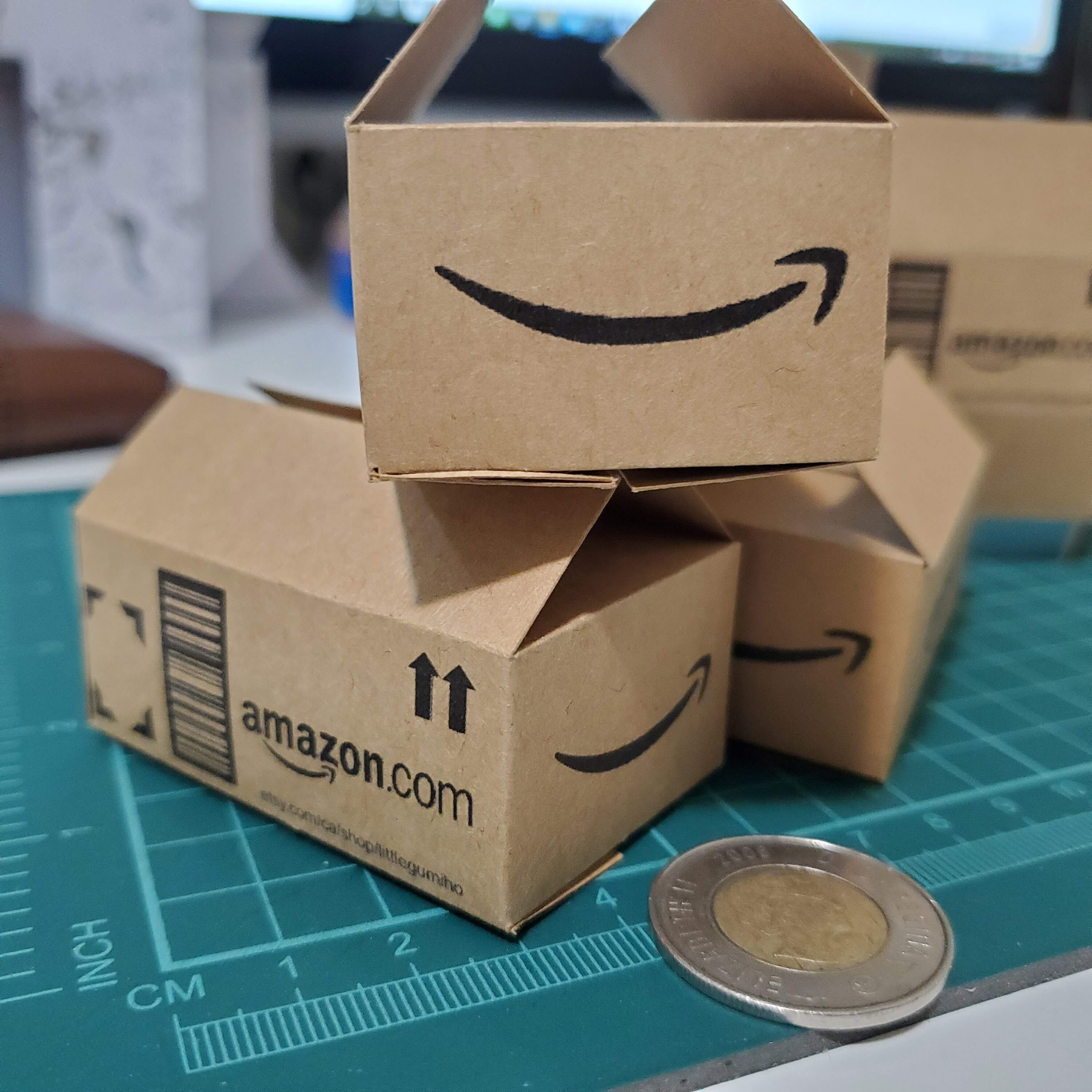 Mini Amazon Box Template Works On Cricut Amazon Box Box 60% OFF